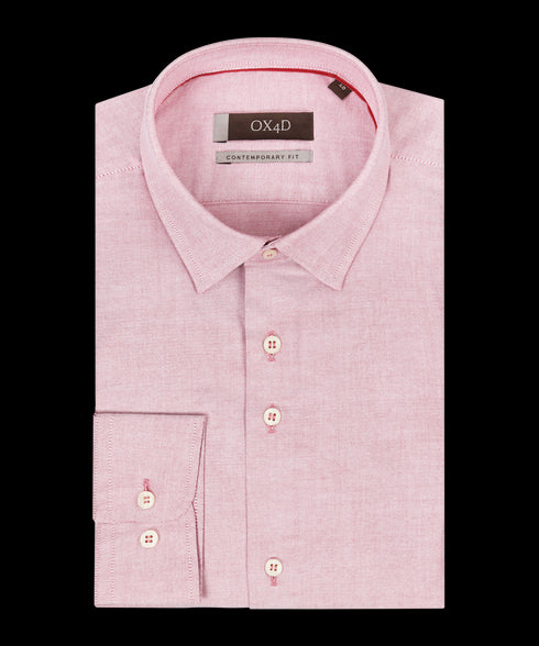 Rose rode royal oxford overhemd